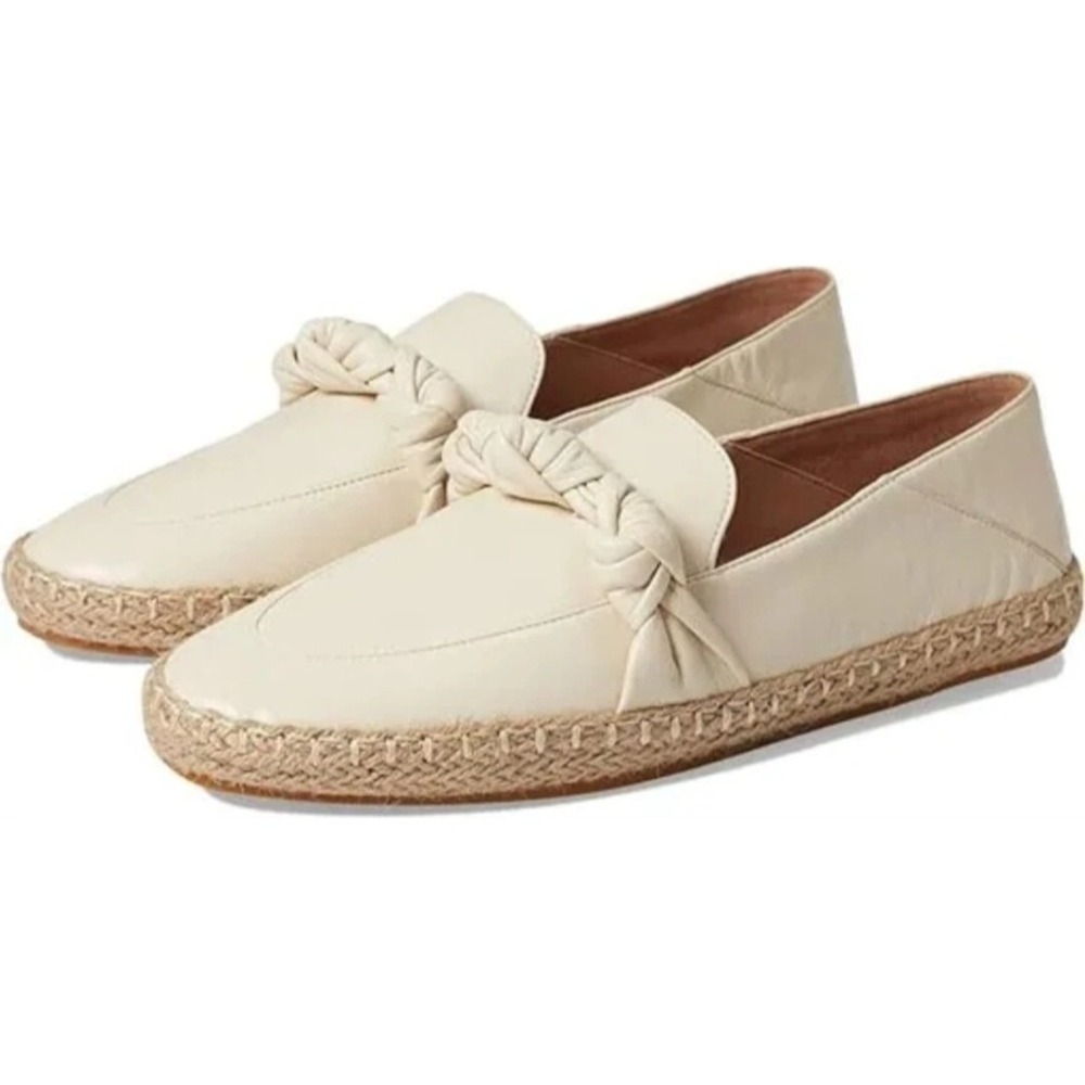 Cole Haan Espadrille Loafers‎ Braided Knot Slip On Shoes Cream Size 6.5 NEW